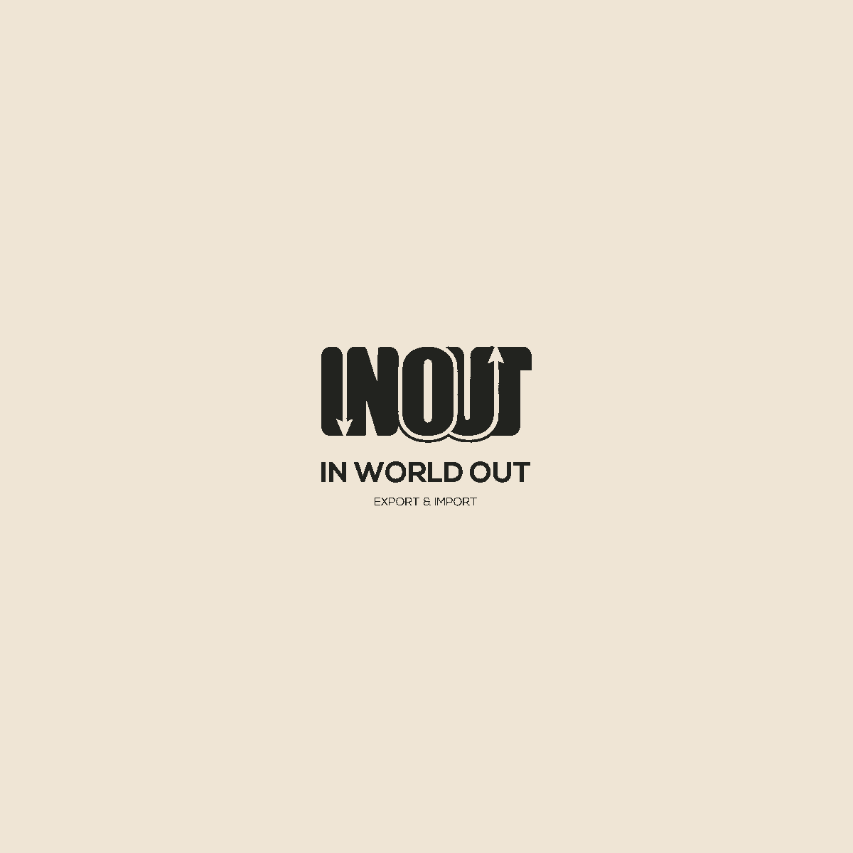 In World Out export and import brand identity